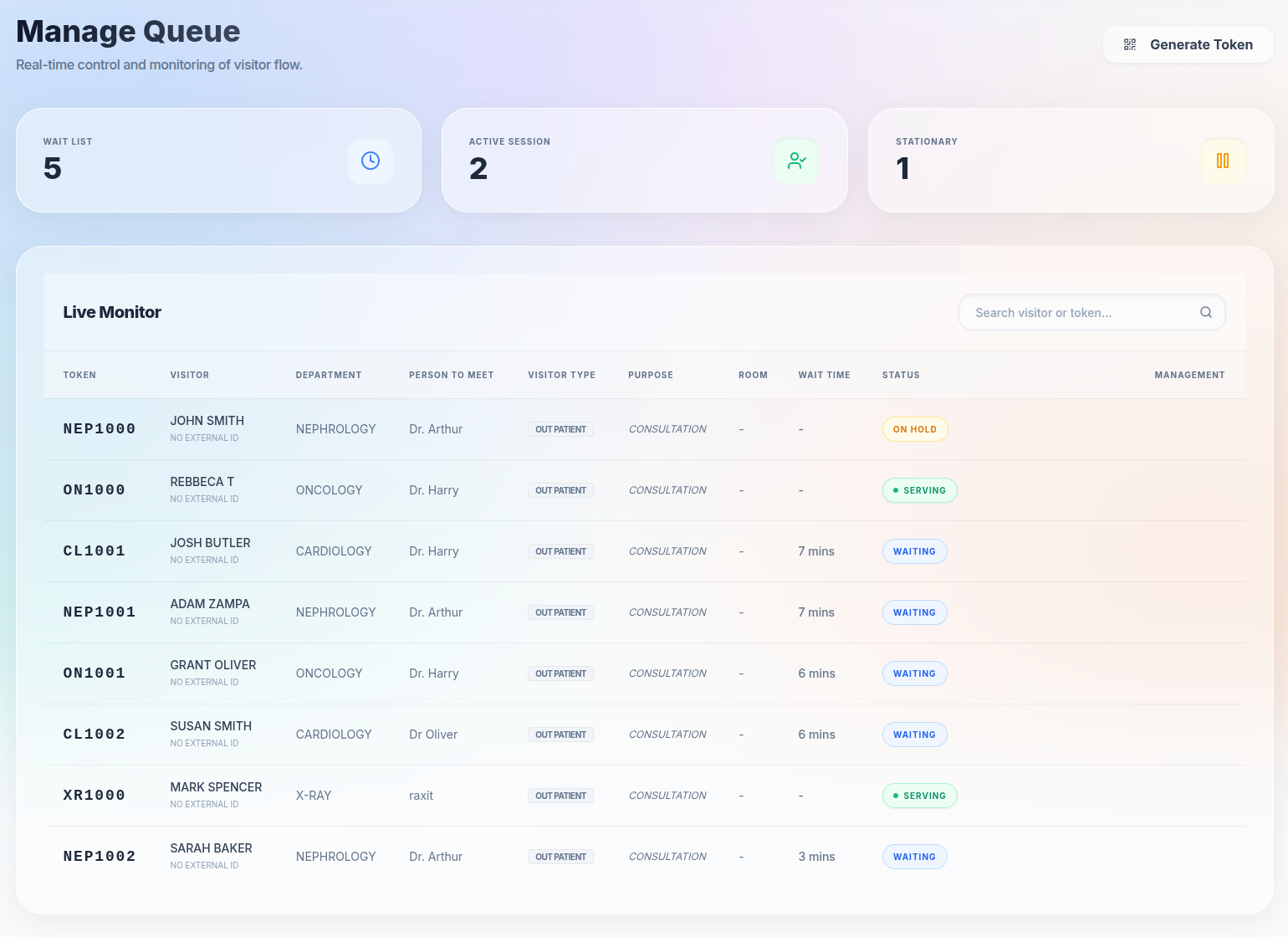 Live Queue Monitoring